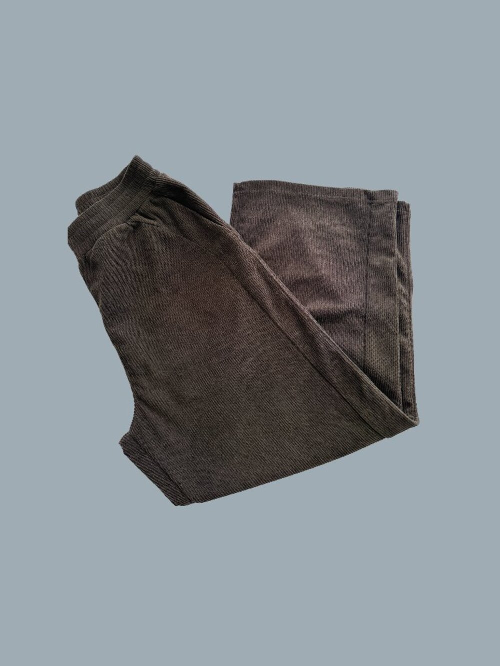Halara - High Waisted Corduroy Casual Pants in Hemp Rope Brown/Size L (Petite) - Picture 3 of 4